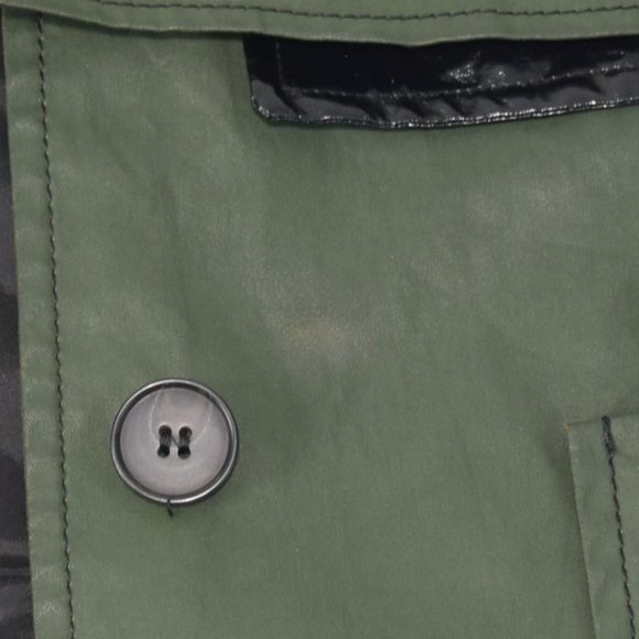 Derek Lam 10 Crosby Utility Jacket Designer Trench Coat Buttons Army Green 0 - Picture 15 of 16